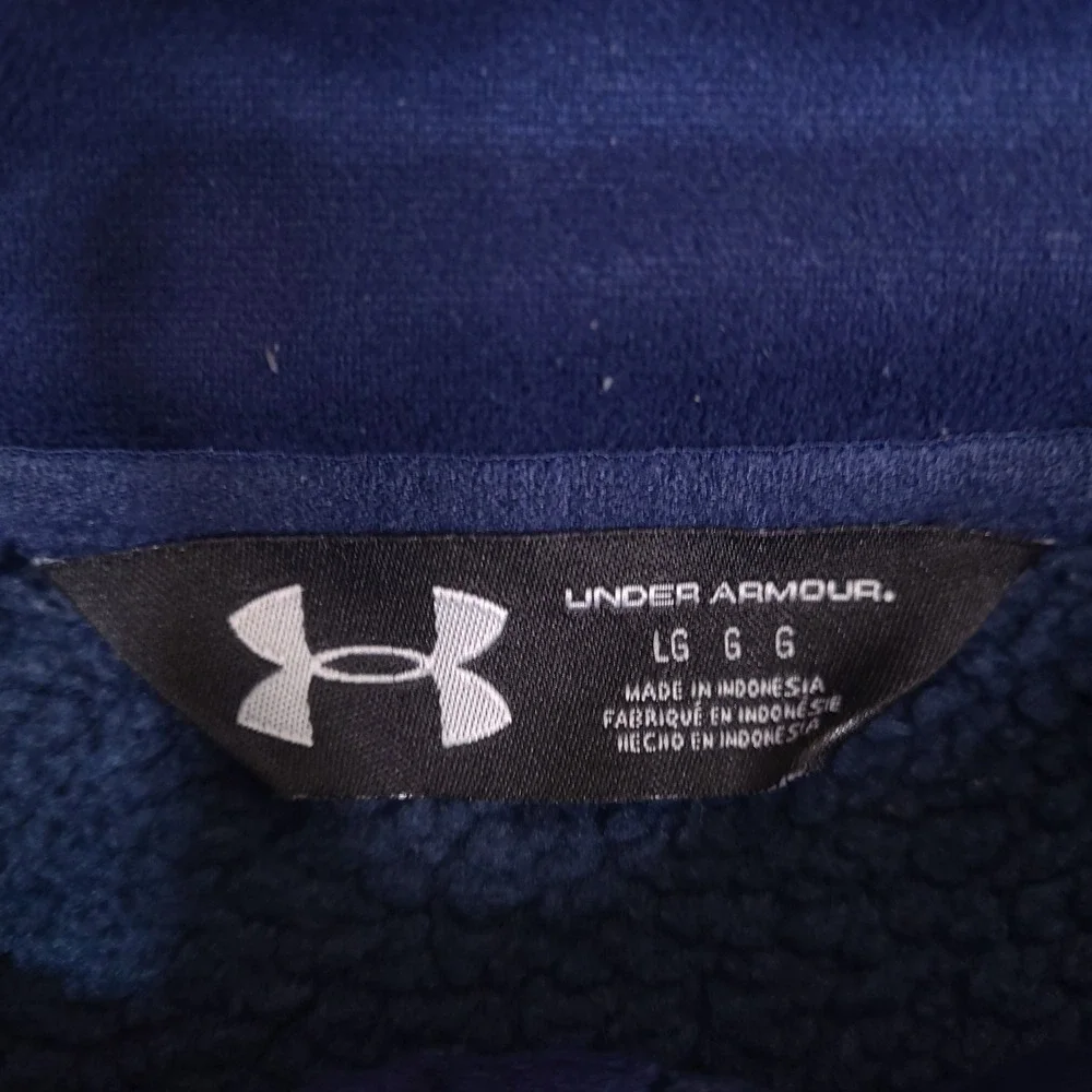 Under Armour Storm1‎ Navy Blue Full Zip Jacket Men's Size LG Fleece Lined